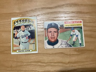 1956 Topps - Walter Alston #8 White Back (RC), 1972 Walter Alston