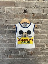 Disney Mickey Mouse Vintage Kids Ringer Tank Top Size 3T