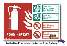 Foam Spray - Standard Fire Extinguisher Sign