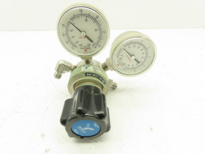 #ad Veriflo IR400S Stainless Pressure Regulator Gas Oxygen Dual Gauge 100 PSI $48.74