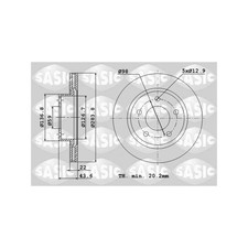 Disque de frein Fiat Qubo