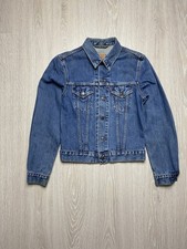 Vintage Levi's For Girls Denim Trucker Jacket Medium Indigo Red Tab Size M