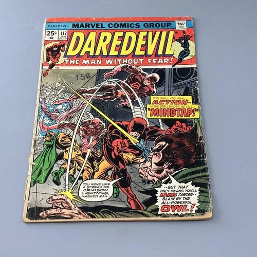 Vintage 1974 Marvel Daredevil #117 Bronze Age Comic 25 Cent Black Widow Mindtap