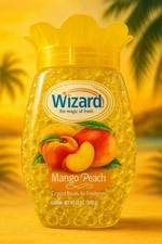 Wizard Mango Peach Crystal Beads Air Freshener 4 Pack Odor Eliminator 12 oz