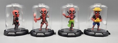 Marvel Deadpool Domez Figure By Zag Toys Set Of 4