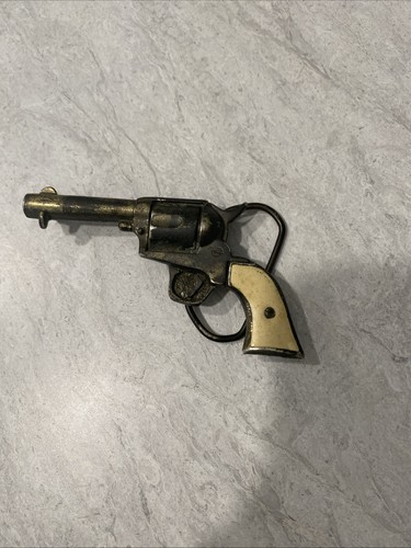 Vintage 1979 MM Limited Chicago Pistol Gun Revolver Belt Buckle #462