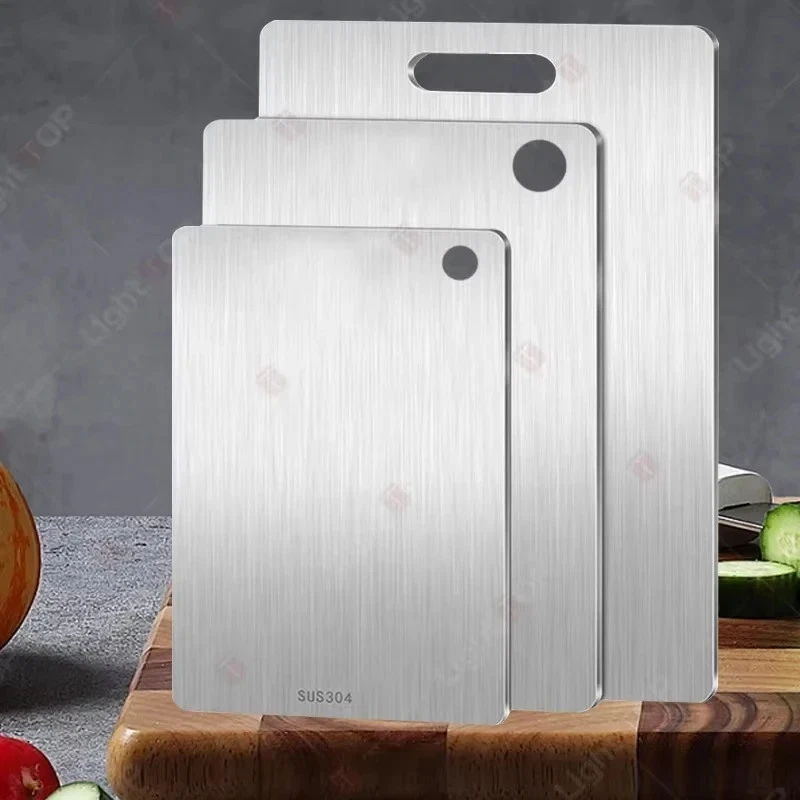 Tagliere in Acciaio inossidabile, per Cucina, Ottimo per tagliare qualsiasi cosa - Immagine 4 di 4