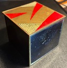 Vintage Pop Up Cigarette Dispenser Brass Gold Tone Art Deco Modernist