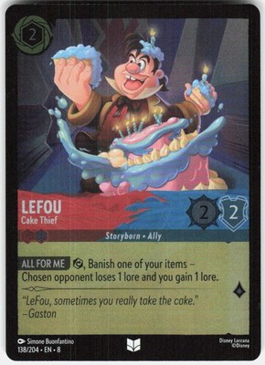 LeFou Cake Thief Foil 138/204 Reign of Jafar Disney Lorcana