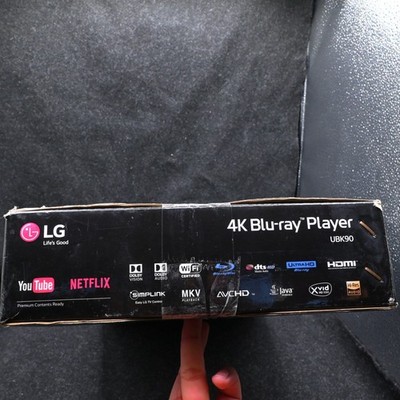 LG UBK90 4K UHD Blu-ray Disc Player with Dolby Vision - Black for