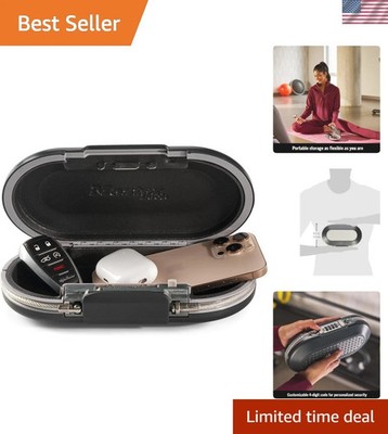 Water-Resistant Portable Lock Box with Custom Combination for Valuables s3