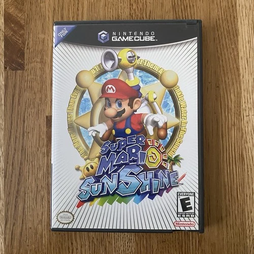 Super Mario Sunshine Nintendo GameCube VGC Black Label w/Manual, Excellent