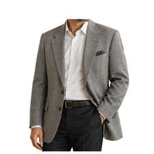Christian Dior Monsieur Blazer Mens Size 46R Gray Blue Single Breasted Vintage