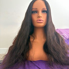 Dark Brown Wavy Lace Front Wig Glueless Middle Part for Women Natural Look — photo 2