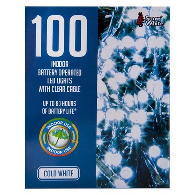 Lichterkette Weihnachten kaltweiß 100 Glühbirnen 8 m - 50 cm Zuleitung x 1