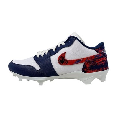 Air Jordan 1 Low Howard Bison PE Blue Football Cleats, Size 12.5 BNIB HF5567-164