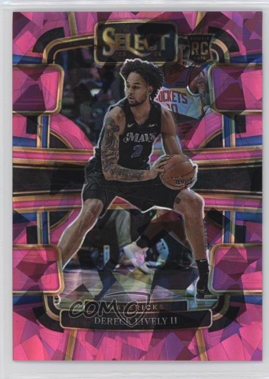 2023 Select Concourse Pink Cracked Ice Prizm 22/99 Dereck Lively Rookie RC 1p76
