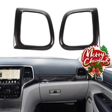 Carbon Fiber Air Vent Outlet Cover Trim  Decor For Jeep Grand Cherokee 2011-2021