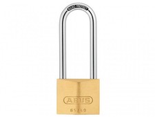 Image of ABUS Padlock 40mm Brass Long Shackle 65 Series Carded - ABU6540L63C