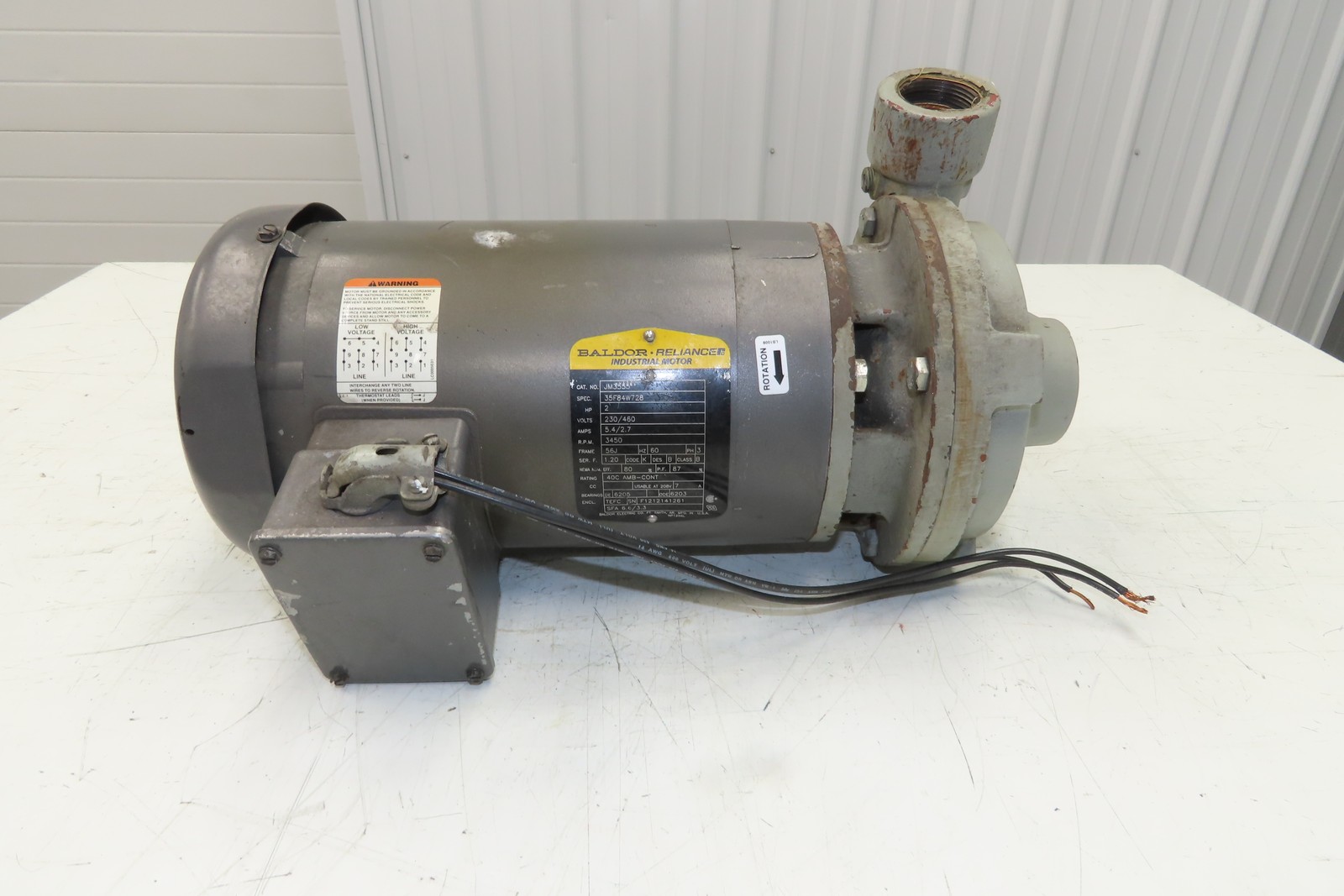 Scot AE 260 Cast Centrifugal Pump 1.5"x 1.25" NPT 2Hp 3450 RPM 230/460V 3PH 56J