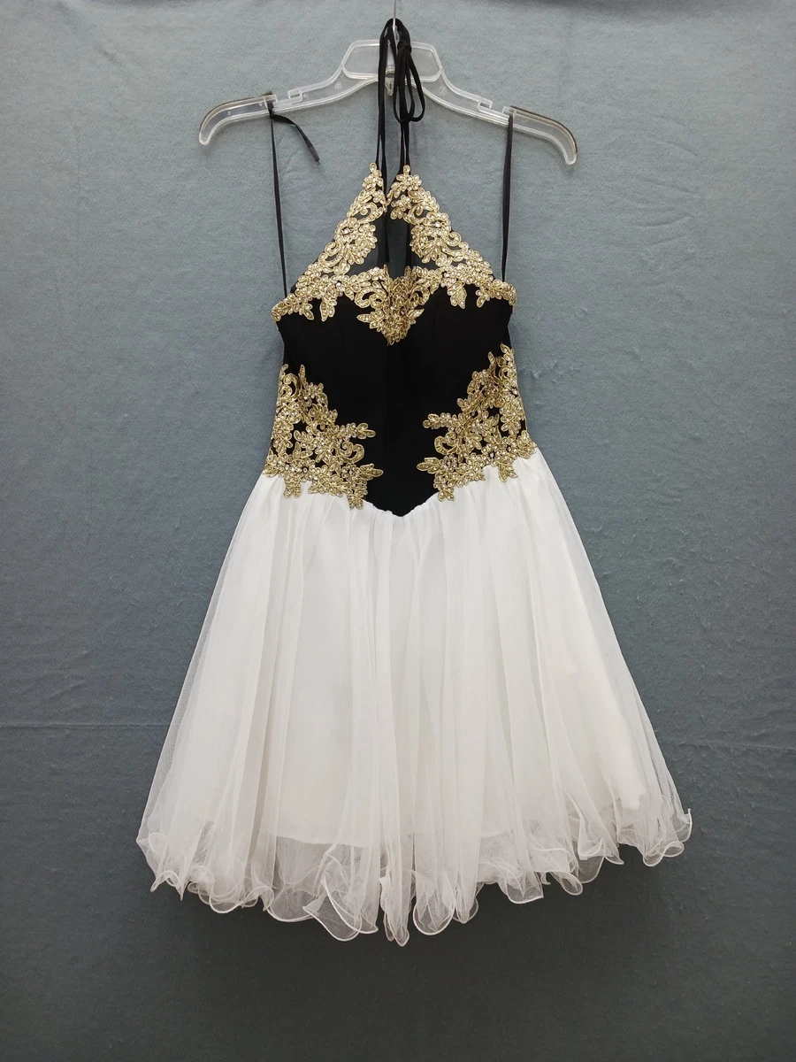 lucia caminos gold dress Alyce Paris Shiny Strapless Mini HoCo Dress 40124