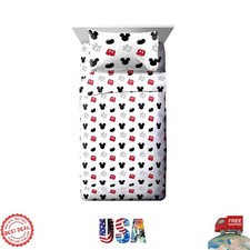 4-Piece Mickey Mouse Bedding Set - Ultra-Soft, Fade Resistant for Kids' Rooms