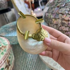 Vintage Mother of Pearl Shell Seashell Ashtray Nautical Home Decor Gift New