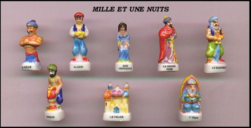Набор Mrchen 1001 НОЧЬ СИНДБАДА И АЛАДДИНА состоит из 8 ФИГУРОК размером 3 см выполненных из фарфора Frankreich 4390₽