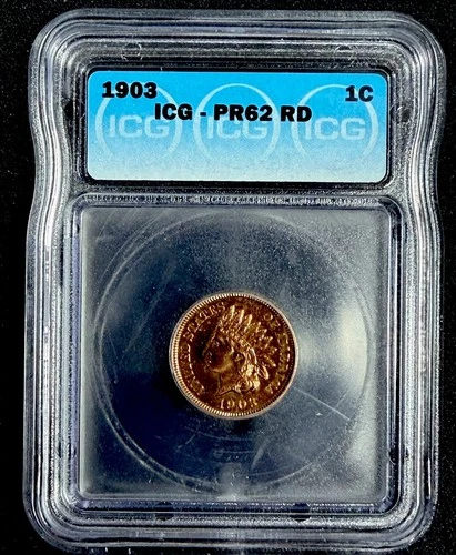1903 indian head penny Proof 62 Red ICG