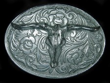 UA05144 GREAT 2005  CATTLE SKULL  WESTERN  COWBOY BELT BUCKLE