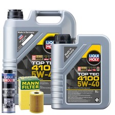 Motor�l 5W40 LIQUI MOLY Top Tec 4100 6L +MANN �lfilter +Sp�lung