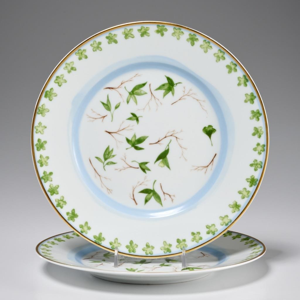 Raynaud Limoges Verdures Christian Tortu Salad Dessert Plates Set