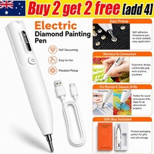 Electric Diamond Painting Pen, Vacuum Diamond Art Pen no Wax Needed for Gift AU