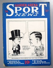 Boston Bruins vs Montreal Canadiens February 21st 1937 Official Game Program