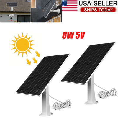 Solar Panel for Ring Spotlight Camera/Stick Up Cam Battery Charger 8W 5V Output