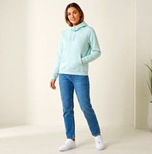 Nike Women's M Sportswear Funnel Neck Hoodie Light Mint Green Heathered Cozycore