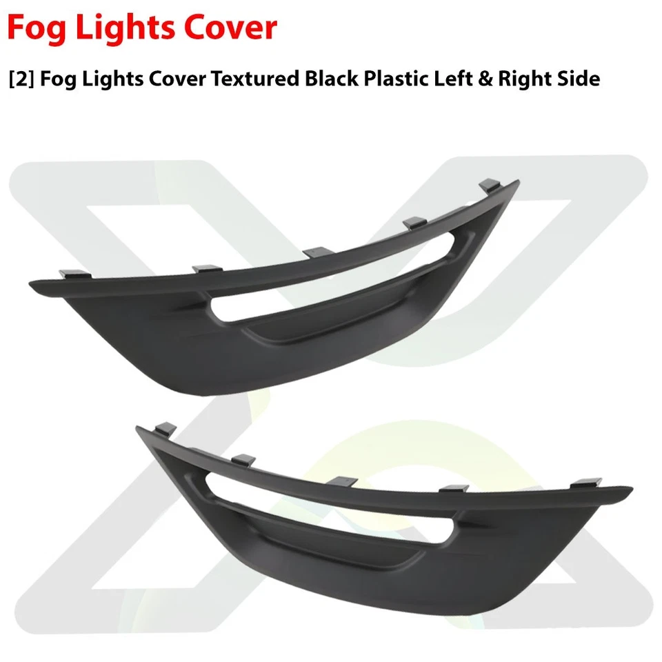 Front Fog Lights Cover Textured Left & Right Side For 2013-2019 Ford Taurus Foto 2 de 4