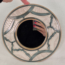 Vtg Hand Crafted Art Pottery Round Ceramic Wa...
