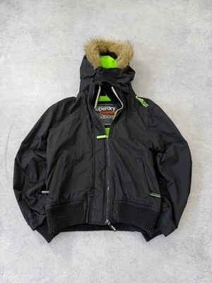 VINTAGE Faux Fur Fell STREETWEAR JAPANESE STYLE CROPPED ZIP HOOD JACKET 90S Mens