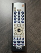 Philips Universal Remote Control CL035A TV VCR SAT CBL Silver EOM Genuine Tested