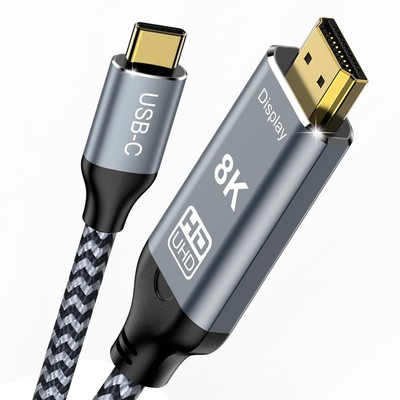 Angusplay USB C auf HDMI 2.1 Kabel 8K@60Hz 4K@240Hz Type C auf HDMI High Speed
