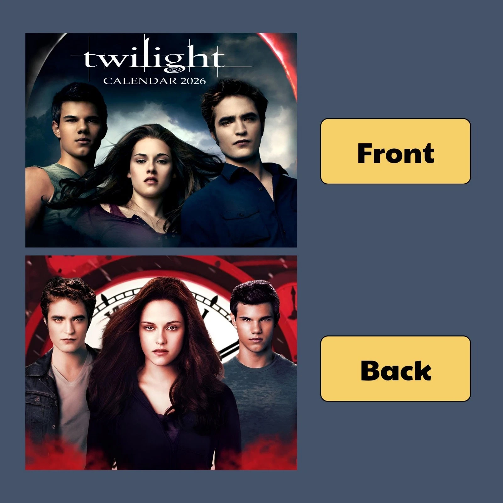 Twilight Movie 2026 Calendar 12 Month Bella Edward Vampire Gift