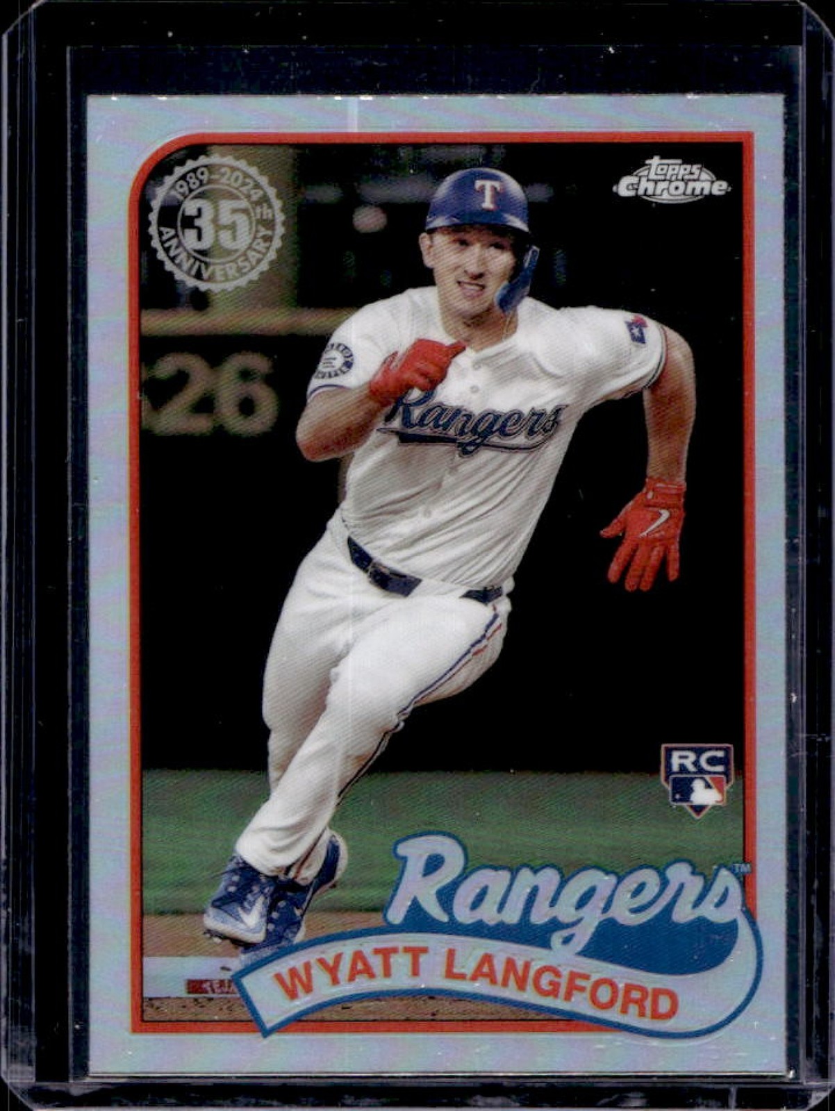 2024 Topps Chrome Update Wyatt Langford 1989 Baseball RC Rookie #89CU-2 Rangers