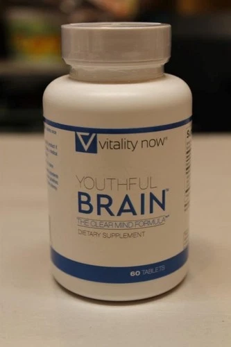 Vitality Now Youthful Brain Memory & Brain Health Supplement 60 Tab. 9/26 NEW