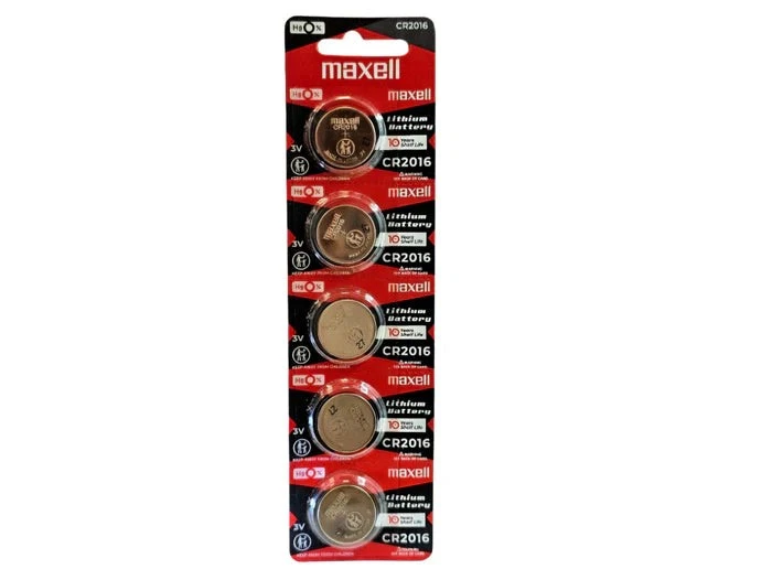 Maxell Battery CR 2016 3V pack of 5
