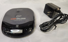 Sony D-844k Car Discman Portable CD Player w/ Power Plug TESTED  WORKS