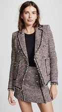 Veronica Beard Theron Tweed Blazer Jacket Size 10 Brown Multi