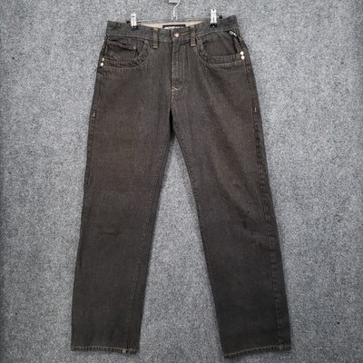 Ecko Unltd Jeans Men 32x31 Gray Relaxed Fit Straight Leg Dark Wash Zip Fly Denim