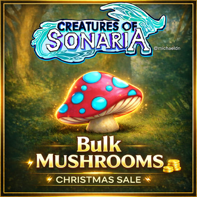 Creatures Of Sonaria | 100k-2M Mushrooms| CHEAP | Fast delivery|