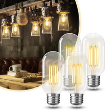 4 Pack LED Edison Bulbs, 4W Edison Light Bulbs, Antique LED Filament Bulbs 40W E